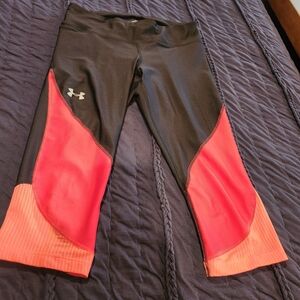 Under Armour Black and Red Leggings